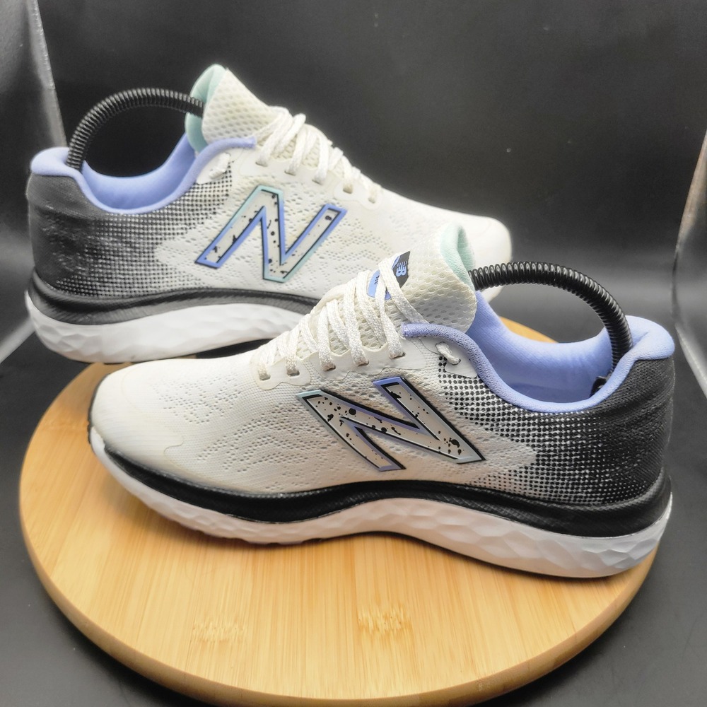 New Balance Fresh Foam 680 v7 Womens Running Shoes White Blue W680NW7 Size 9 - Picture 5 of 8